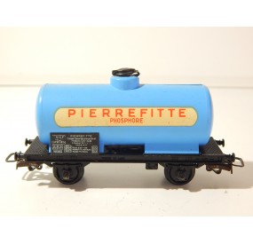 JOUEF WAGON CITERNE BLEU PIERRFITTE A ESSIEUX HO SANS BOITE