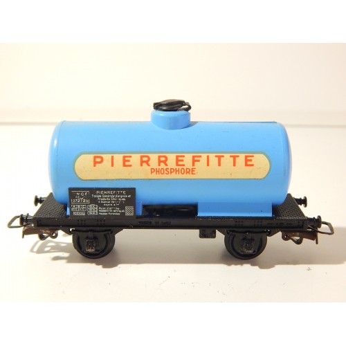 JOUEF WAGON CITERNE BLEU PIERRFITTE A ESSIEUX HO SANS BOITE