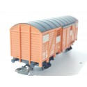 JOUEF WAGON COUVERT UIC SNCF MARRON TOIT NOIR A ESSIEUX HO SANS BOITE