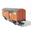 JOUEF WAGON COUVERT UIC SNCF MARRON TOIT NOIR A ESSIEUX HO SANS BOITE