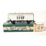 HORNBY WAGON COUVERT A ESSIEUX STEF FRIGORIFIQUE EN BOITE VERTE REF 705