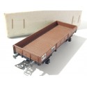 SMCF WAGON PLAT EN METAL MARRON A ESSIEUX SNCF TRES BON ETAT EN BOITE HO
