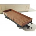 SMCF WAGON PLAT EN METAL MARRON A ESSIEUX SNCF TRES BON ETAT EN BOITE HO