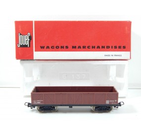 R 6500 JOUEF WAGON TOMBEREAU TP VERT MARRON HO BOITE ROUGE