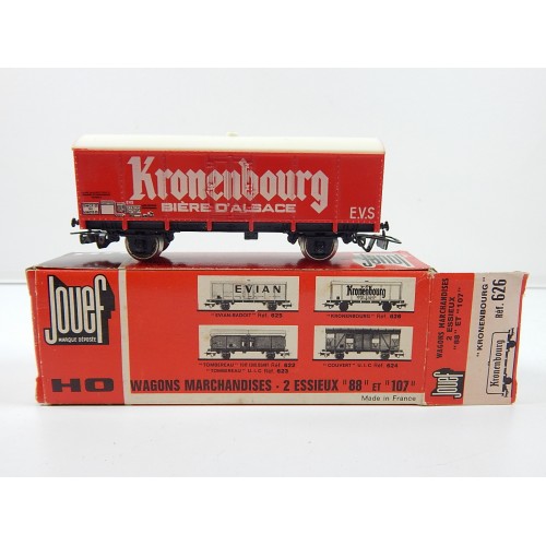 JOUEF WAGON COUVERT UIC KRONENBOURG A ESSIEUX SNCF EN BOITE CARTON 626