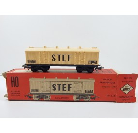 REF 6560 JOUEF WAGON STEF FRIGORIFIQUE A BOGIES HO EN BOITE CARTON 656