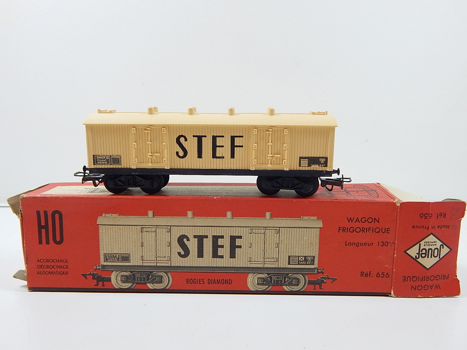 Wagon frigorifique Jouef HO « La Vache qui rit » réf. 6272 - Modélisme