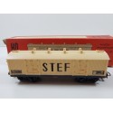 REF 6560 JOUEF WAGON STEF FRIGORIFIQUE A BOGIES HO EN BOITE CARTON 656