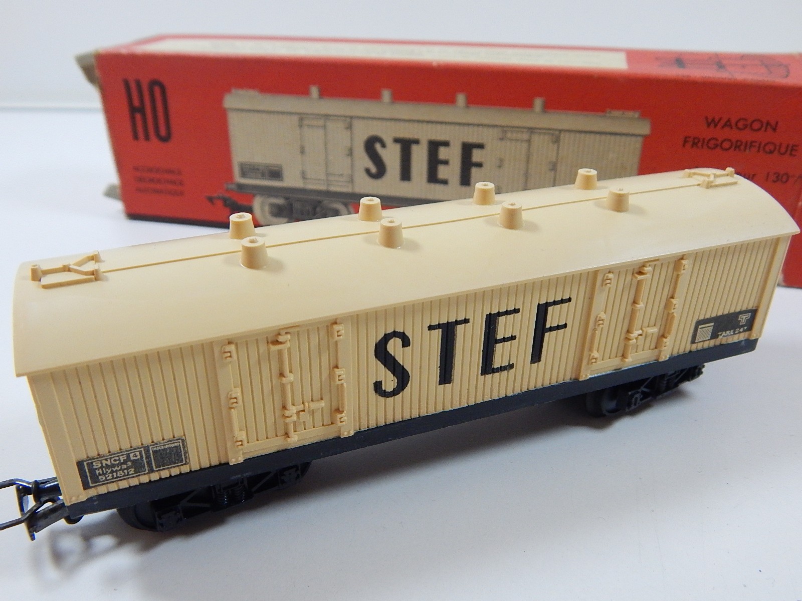 Lot De 4 Wagons Frigorifiques Jouef HO - Longs Type STEF - Occasion