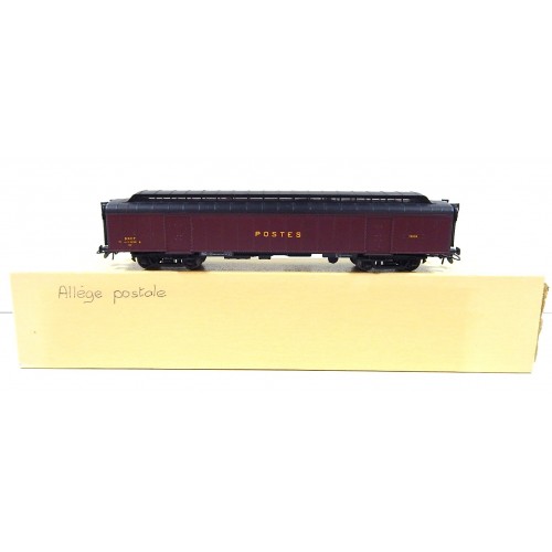 FRANCE TRAIN VOITURE ALLEGE POSTALE PE 1936 EN BOITE HO REF 406 BOITE