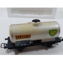 WAGON CITERNE JOUEF A ESSIEUX ALGECO BP GRIS HO EN BOITE ROUGE 6302