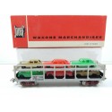 JOUEF WAGON STVA NOIR AVEC 6 VOITURES JOUEF EN BOITE ROUGE REF 640