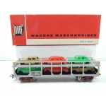 JOUEF WAGON STVA NOIR AVEC 6 VOITURES JOUEF EN BOITE ROUGE REF 640