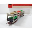JOUEF WAGON STVA NOIR AVEC 6 VOITURES JOUEF EN BOITE ROUGE REF 640
