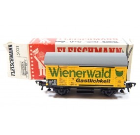 FLEISCHMANN UN WAGON COUVERT A ESSIEUX WIENERWALD BOITE ETAT NEUF 5021 HO