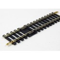 JOUEF UN RAILS MAILLECHORT 123,5 MM 1 COUPURE - HO