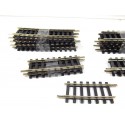 R 15988 ROCO LOT DE 30 PETIT RAILS COURBES MAILLECHORT HO CODE 100