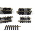 R 15988 ROCO LOT DE 30 PETIT RAILS COURBES MAILLECHORT HO CODE 100