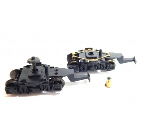Réf 16059 - LOT DE DEUX BOGIES ROUES BRUNIES LOCOMOTIVE CC 72001 CC 6505 HO