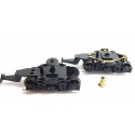 Réf 16059 - LOT DE DEUX BOGIES ROUES BRUNIES LOCOMOTIVE CC 72001 CC 6505 HO