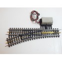 JEP DEUX AIGUILLAGE COMMANDE ELECTRIQUE GAUCHE ET DROITE 3 RAILS HO