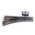 R 16086 JEP DEUX AIGUILLAGES COMMANDE ELEC+ MANU GAUCHE ET DROITE 3 RAILS HO