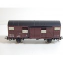 JOUEF WAGON COUVERT UIC SNCF MARRON TOIT NOIR ESSIEUX BRUNIES HO SANS BOITE N°2