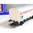 JOUEF 6272 WAGON COUVERT LA VACHE QUI RIT EN BOITE BLEU HO