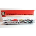 REF 6571 JOUEF WAGON STVA ARTICULER + 8 VOITURES EN BOITE ROUGE HO N°2