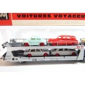 REF 6571 JOUEF WAGON STVA ARTICULER + 8 VOITURES EN BOITE ROUGE HO N°2
