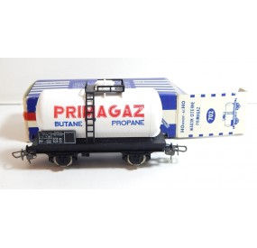 REF 726 HORNBY WAGON CITERNE PRIMAGAZ BLANC EN BOITE BLEU REF 702