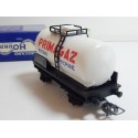 REF 726 HORNBY WAGON CITERNE PRIMAGAZ BLANC EN BOITE BLEU REF 702