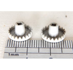 DEUX COURONNES DIM 11 MM GRIS AVEC BUTTE JOUEF - HO