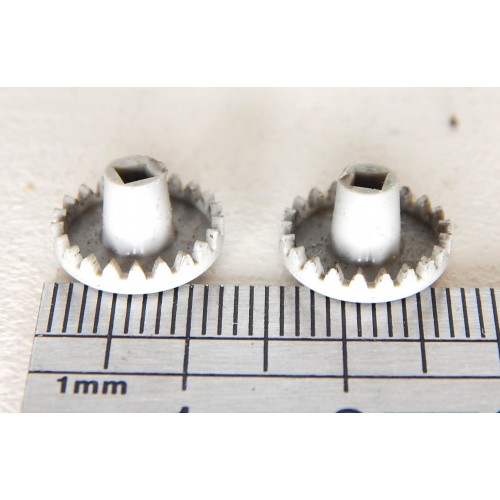 DEUX COURONNES DIM 11 MM GRIS AVEC BUTTE JOUEF - HO