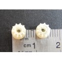 R 16248 JOUEF 2 PIGNONS 10 DENTS 6 MM DE LOCOMOTIVE JOUEF HO