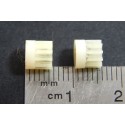 R 16248 JOUEF 2 PIGNONS 10 DENTS 6 MM DE LOCOMOTIVE JOUEF HO