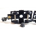 B 127 - HORNBY LOT DE DEUX BOGIE EN METAL DE VOITURE VOYAGEUR + AXE HO