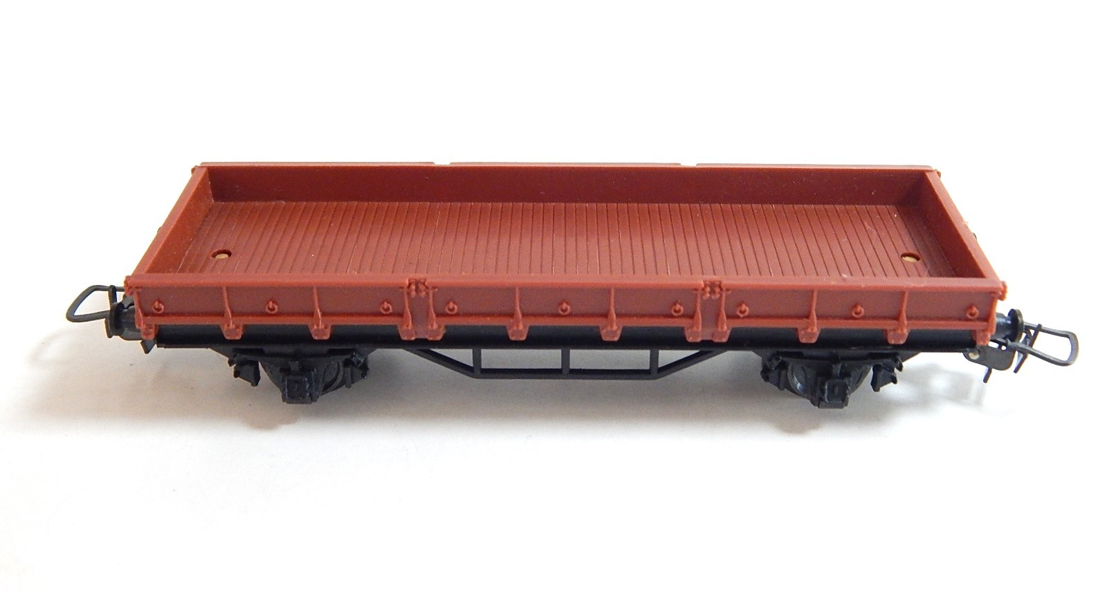Vb Maquette Wagon Plat a Essieux Cage Pinder + Zebre 2 Rails Cc Essieux