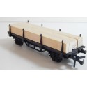 ref 16277 - HORNBY WAGON PLAT A ESSEUX AVEC RANCHERS CHARGER DE BOIS HO