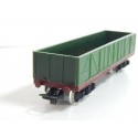 JOUEF UN WAGON TP A BOGIE TOMBEREAU VERT BOGIES NOIR HO SANS BOITE