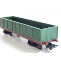 JOUEF UN WAGON TP A BOGIE TOMBEREAU VERT BOGIES NOIR HO SANS BOITE