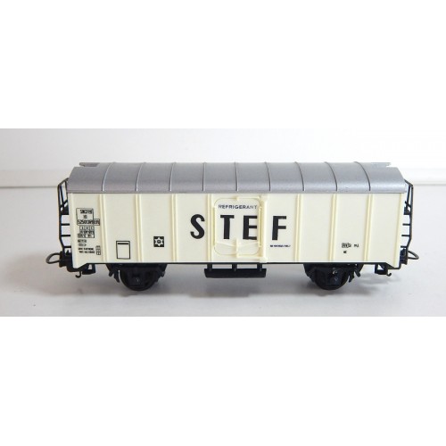 LIMA WAGON COUVERT A ESSIEUX METAL BRUNIES STEF SNCF SANS BOITE HO