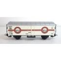 LIMA WAGON COUVERT TRANSFESA A ESSIEUX METAL BRUNIES SANS BOITE HO