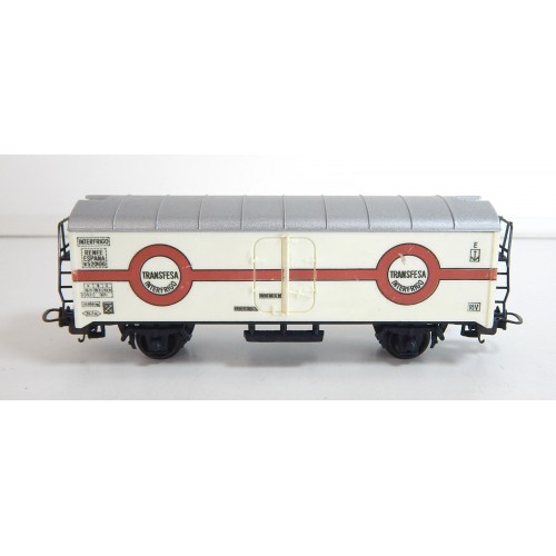 LIMA WAGON COUVERT TRANSFESA A ESSIEUX METAL BRUNIES SANS BOITE HO