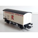 R 16294 - LILIPUT HO WAGON COUVERT ZURICCH TOIT NOIR A ESSIEUX HO SANS BOITE
