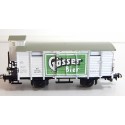 R 16296 - LILIPUT HO WAGON COUVERT GOSSER BIERE A ESSIEUX HO SANS BOITE