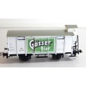 R 16296 - LILIPUT HO WAGON COUVERT GOSSER BIERE A ESSIEUX HO SANS BOITE