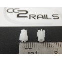 CC 0416 2 PIGNONS 7 DENTS AXE 2.0 mm POUR RE- MOTISATION LOCOMOTIVE HO
