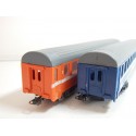 FOBBI LOT DE DEUX VOITURE BLEU TEN SNCF ET ORANGE SNCF HO