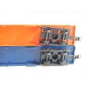 FOBBI LOT DE DEUX VOITURE BLEU TEN SNCF ET ORANGE SNCF HO